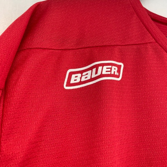 Bauer Canada Hockey Jersey Blank Lightweight Red Size Large LIKE NEW - Picture 7 of 10